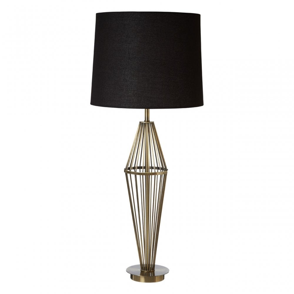 Reginald Antique Brass Table Lamp, Brass