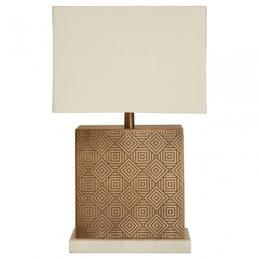 Savoy Table Lamp, Iron, Beige