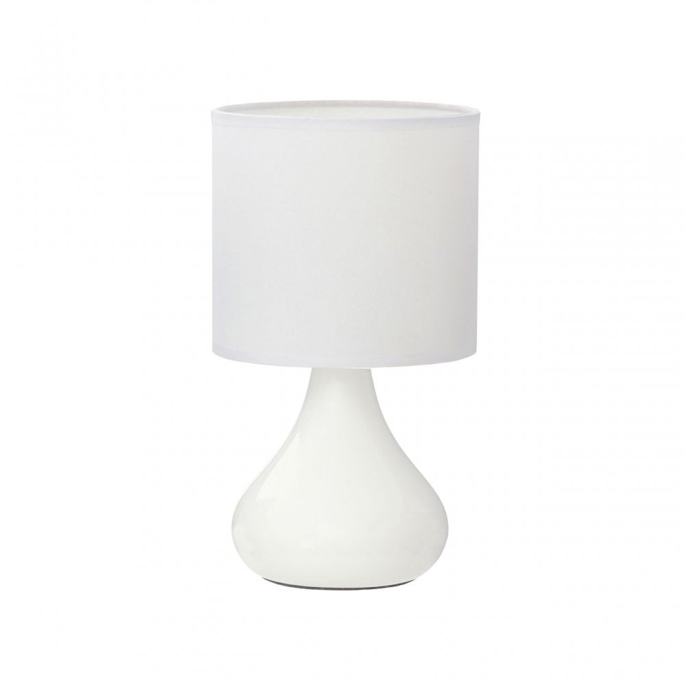 Bulbus White Table Lamp with EU Plug, Ceramic