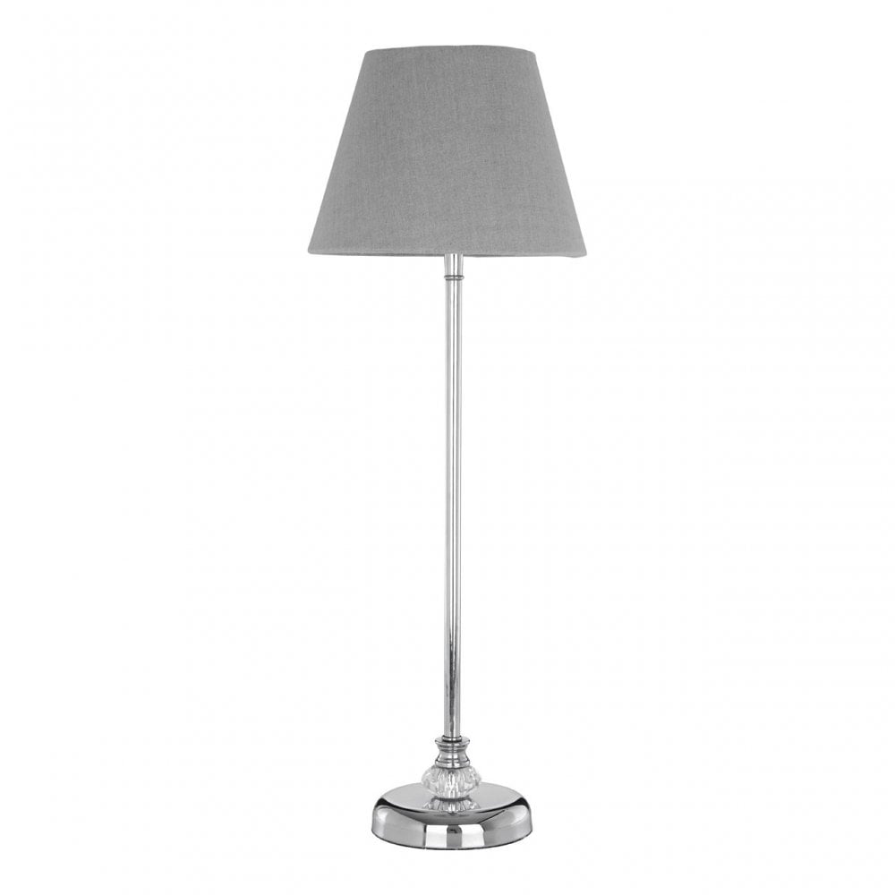 Uri Table Lamp, Crystal, Iron, Linen