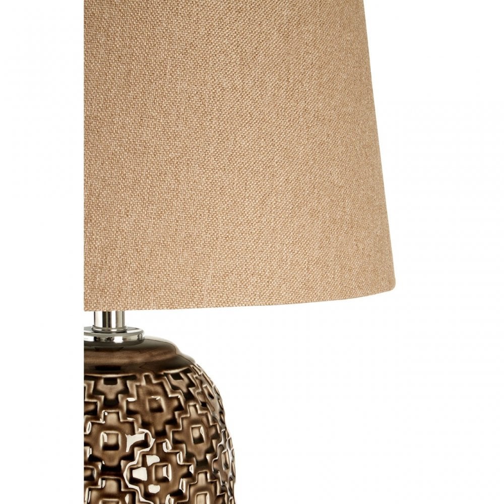 Udele Table Lamp, Ceramic, Linen