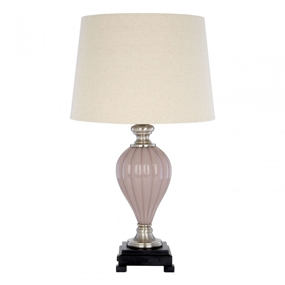 Ulalia Table Lamp, Glass, Iron, Linen