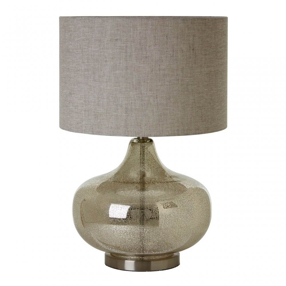 Luz Table Lamp, Fabric, Silver