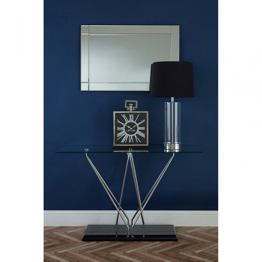 Ludo Table Lamp, Fabric, Glass, Black