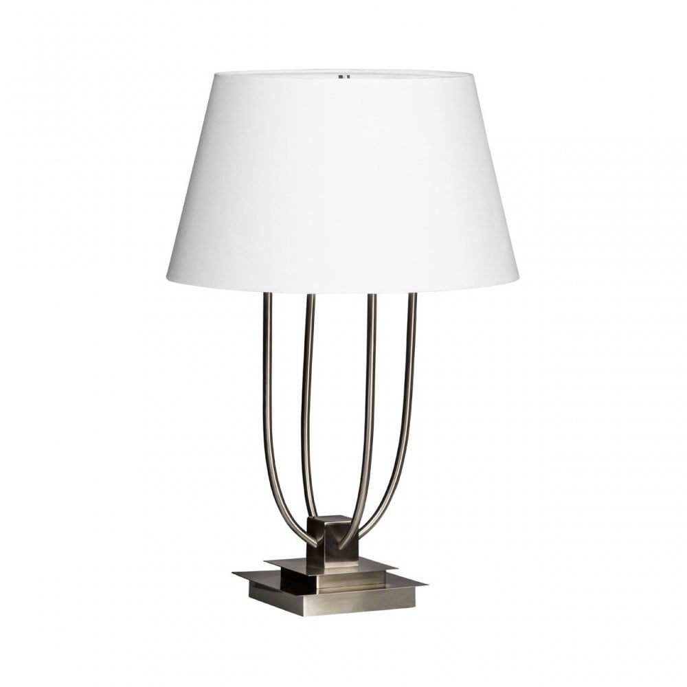 Buffet Regents Table Lamp, Metal, Silver