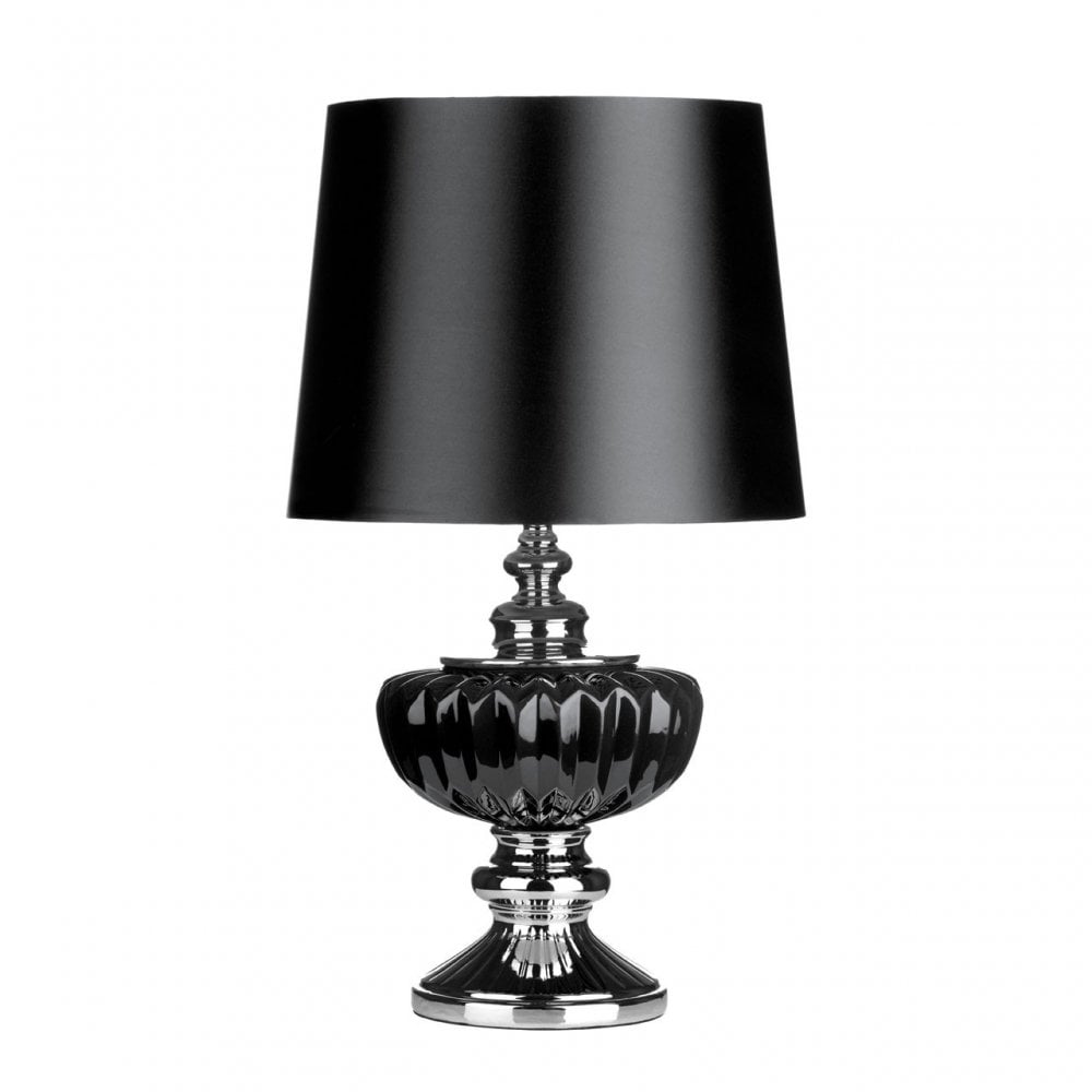 Luana Table Lamp, Ceramic, Black