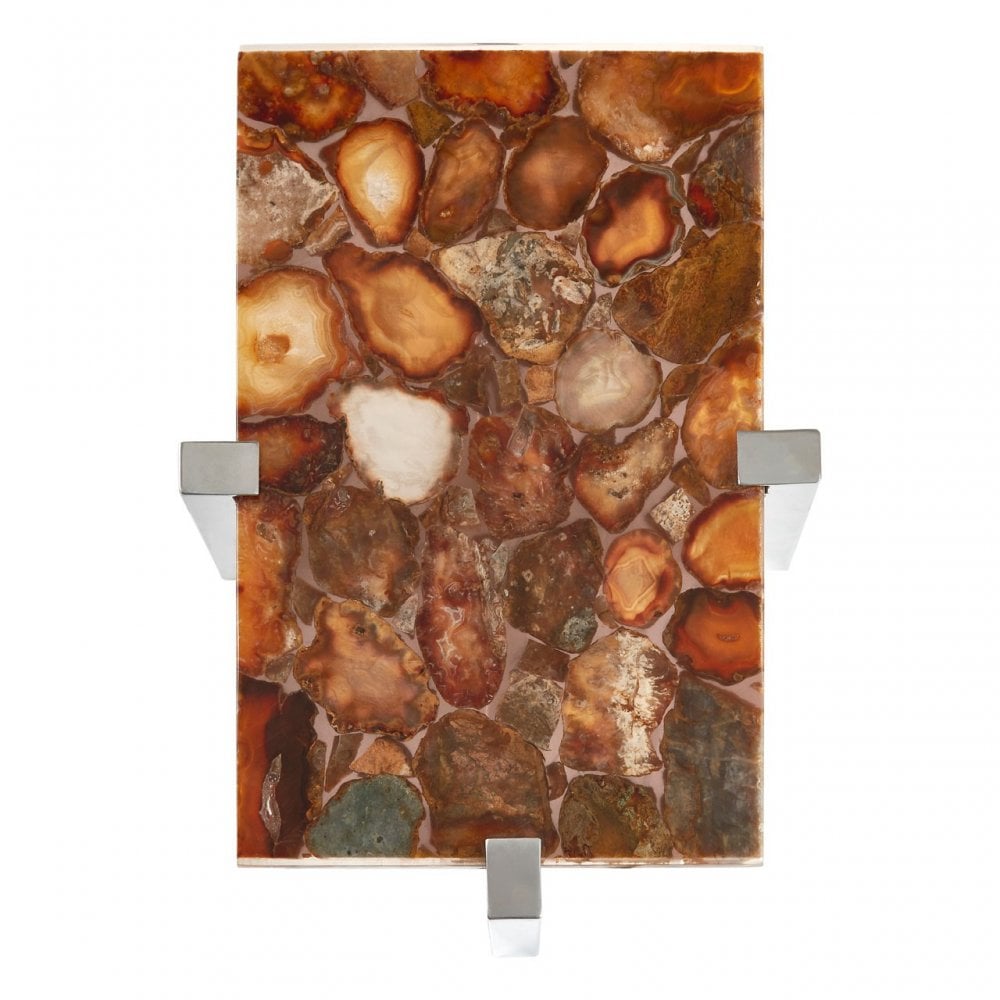 Artefacto Agate Stone Wall Light, Agate, Stainless Steel, Natural