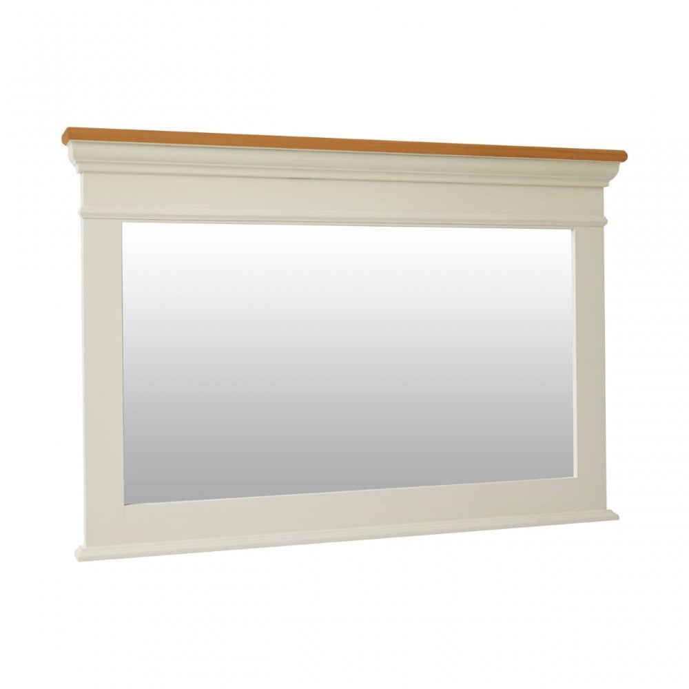 Dorset Wall Mirror, Ash Veneer, Paulownia Veneer, Cream