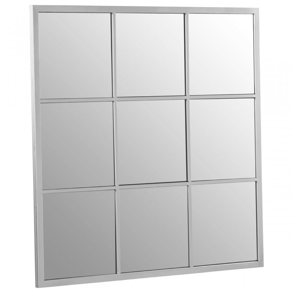 Descartes Medium Wall Mirror, Silver