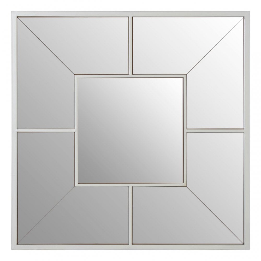 Descartes Large Solar Effect Wall Mirror, Mirrored Glass, Stainless Steel, Silver