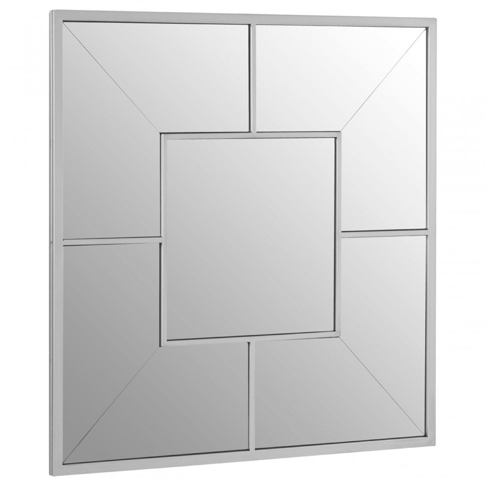 Descartes Large Solar Effect Wall Mirror, Mirrored Glass, Stainless Steel, Silver