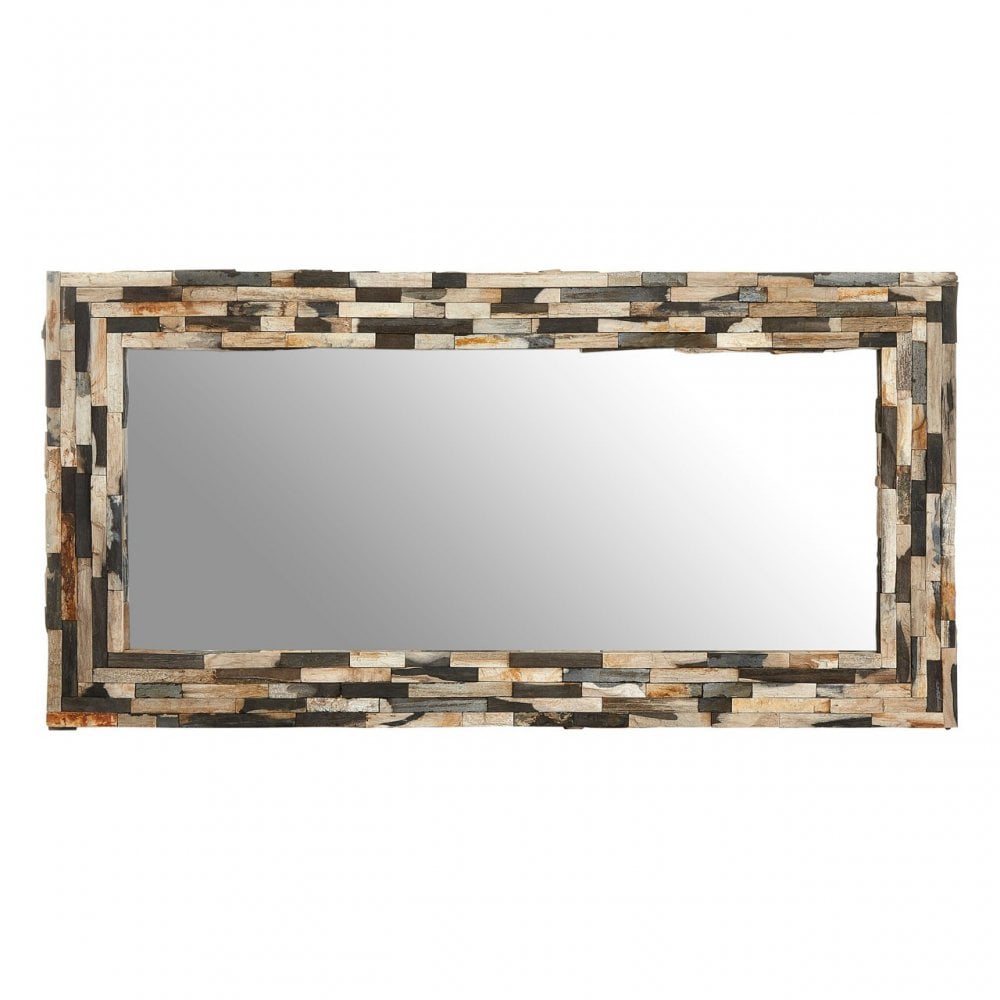 Artefacto Rectangular Wall Mirror, Brass