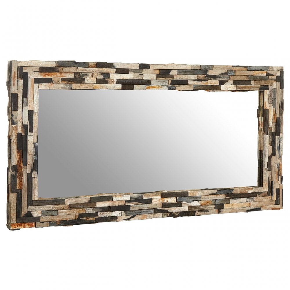 Artefacto Rectangular Wall Mirror, Brass