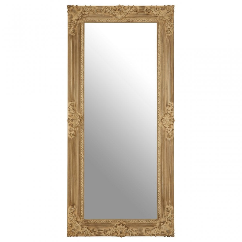 Chloe Wall Mirror, Wood, Mirrored Glass, Wood, Natural