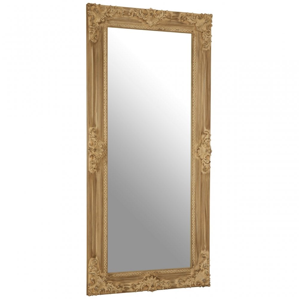 Chloe Wall Mirror, Wood, Mirrored Glass, Wood, Natural