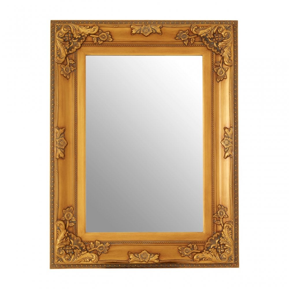 Celeste Wall Mirror, Wood, Mirrored Glass, Wood, Gold