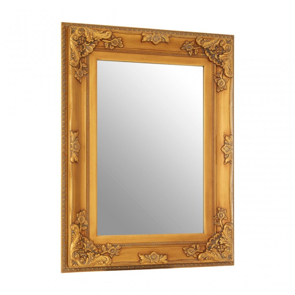 Celeste Wall Mirror, Wood, Mirrored Glass, Wood, Gold