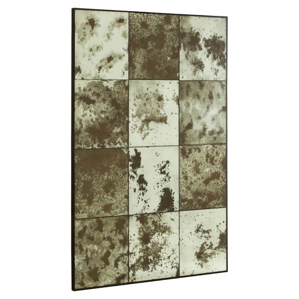 Rizzar Mozaic / Speckled Wall Mirror, Glass, Plywood, Black