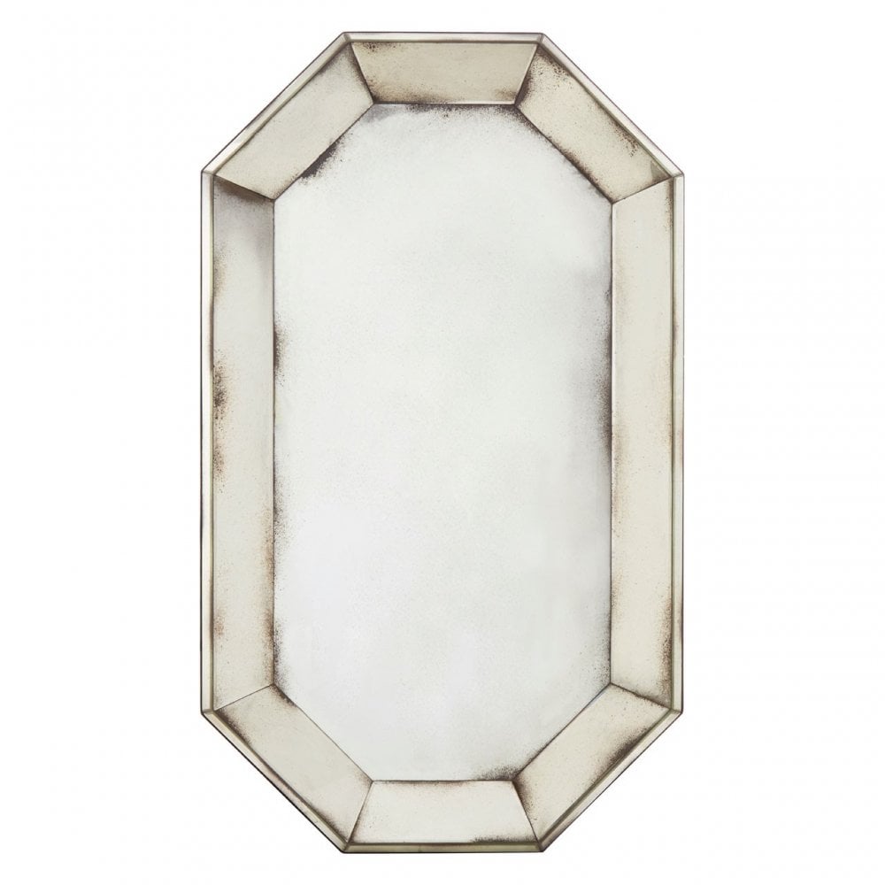 Rizzar Venetian Wall Mirror, Glass, Plywood, Black