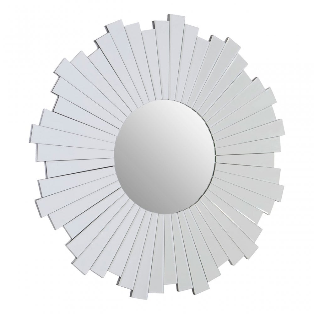 Gwenna Wall Mirror, Crystal Mirror, Silver