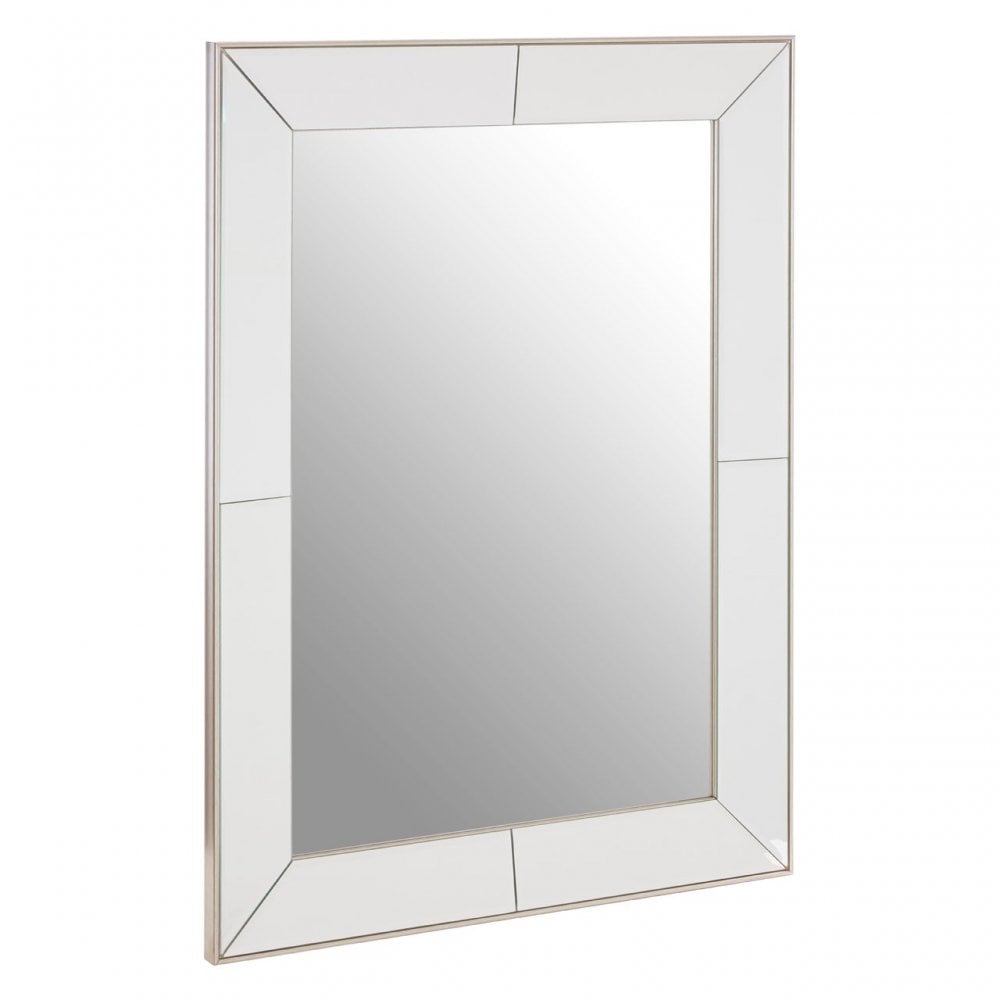 Mack Wall Mirror, Mirrored Glass, Clear