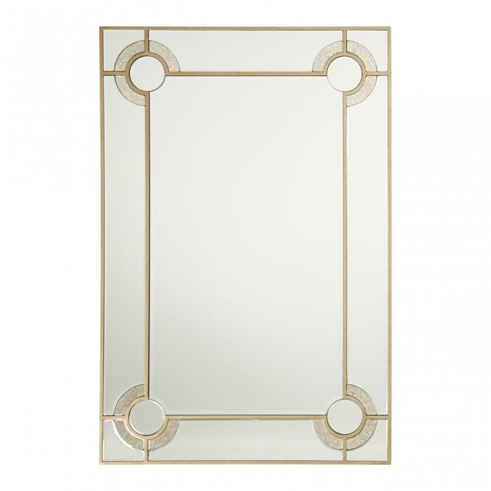 Knigh Wall Mirror, Wood, Mirrored Glass, Clear