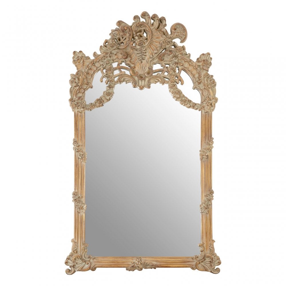 Sarai Wall Mirror, Glass, White