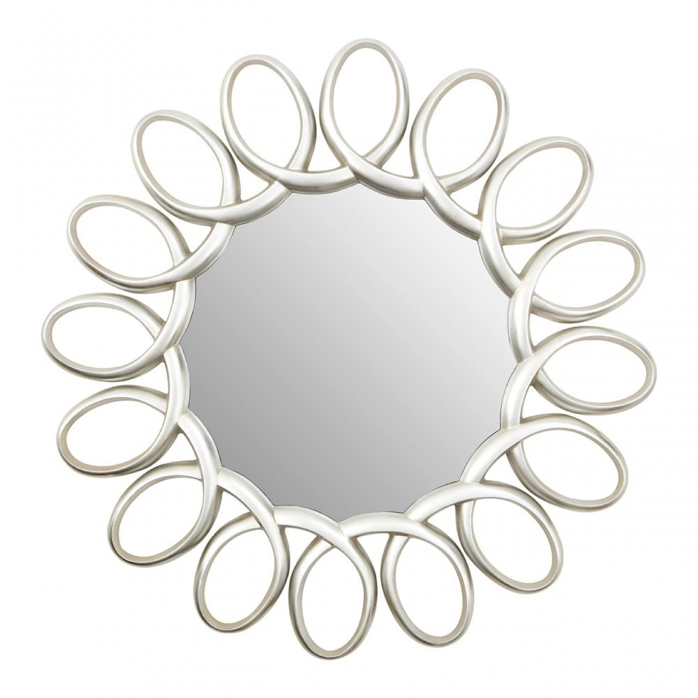 Sabatino Wall Mirror, Glass, Silver