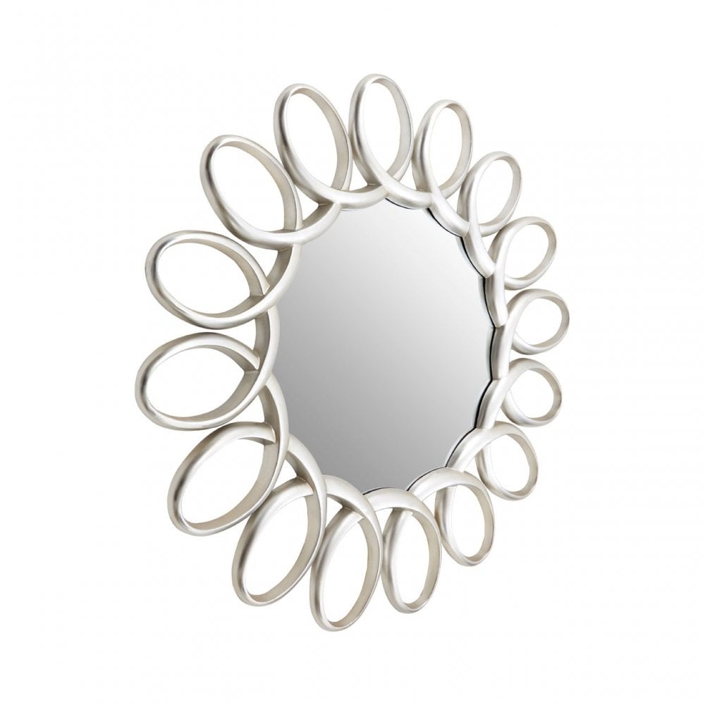 Sabatino Wall Mirror, Glass, Silver