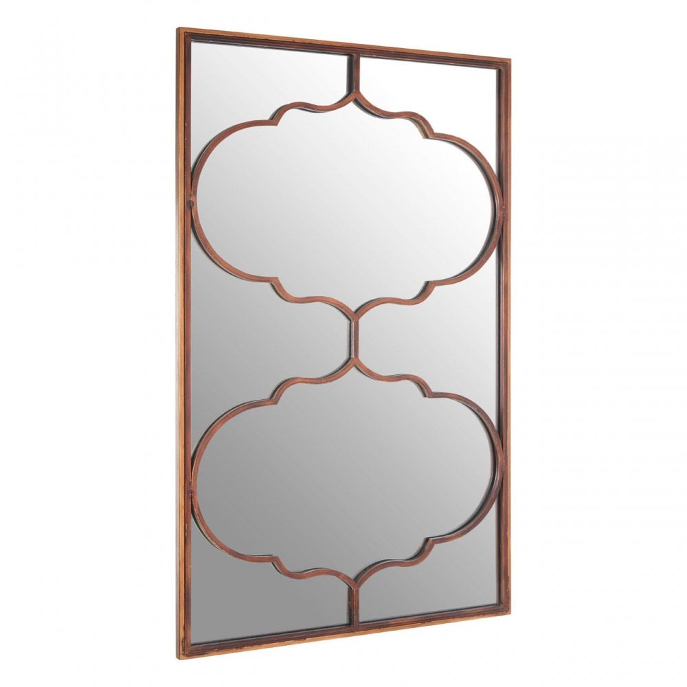 Zodiac Arabesque Wall Mirror, Mirrored Glass, Gold