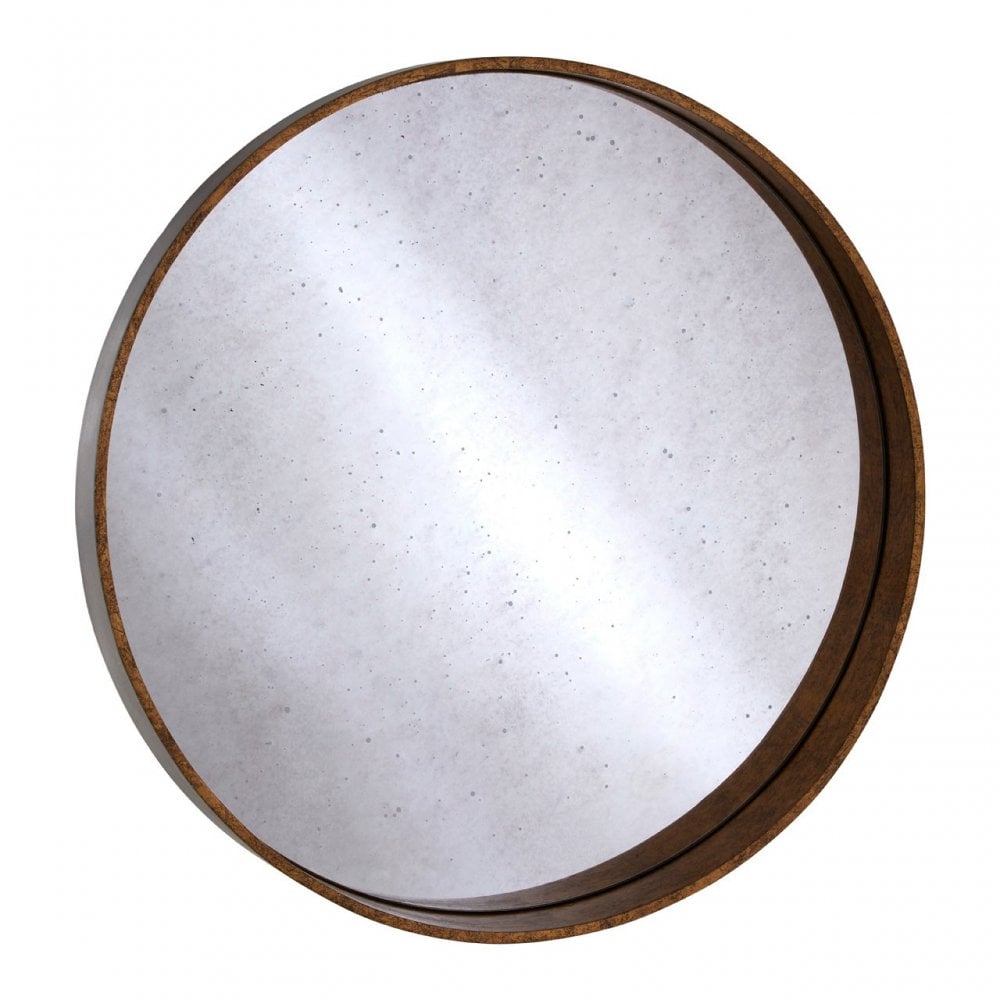 Colton Rustic Circle Hanging Wall Mirror