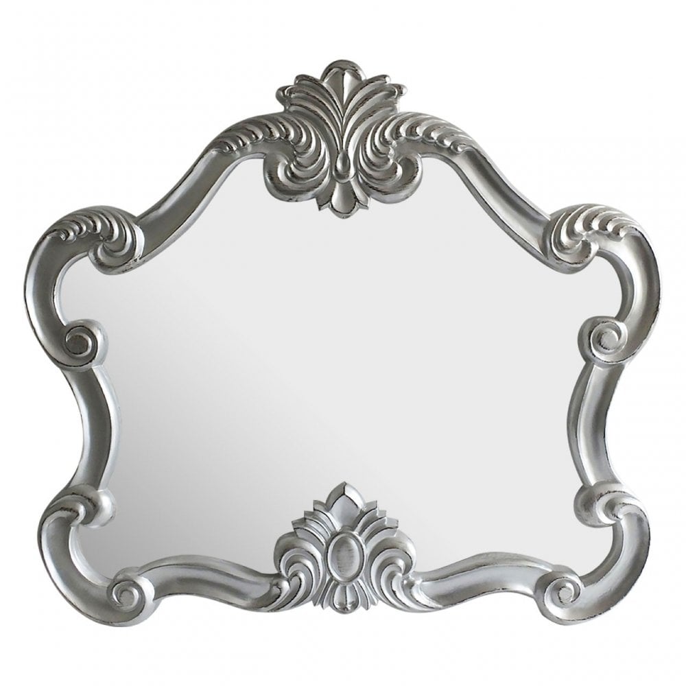 Harriet Silver Wall Mirror, Mirrored Glass, Silver