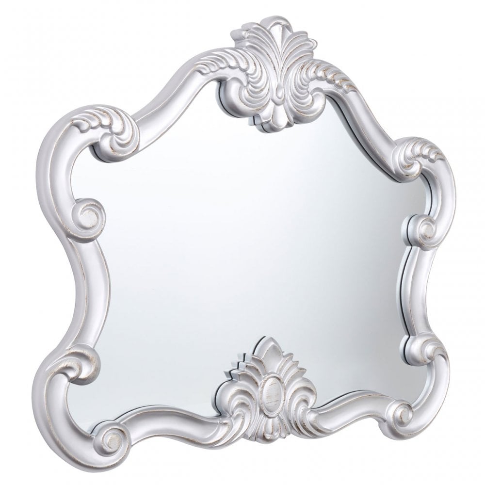 Harriet Silver Wall Mirror, Mirrored Glass, Silver