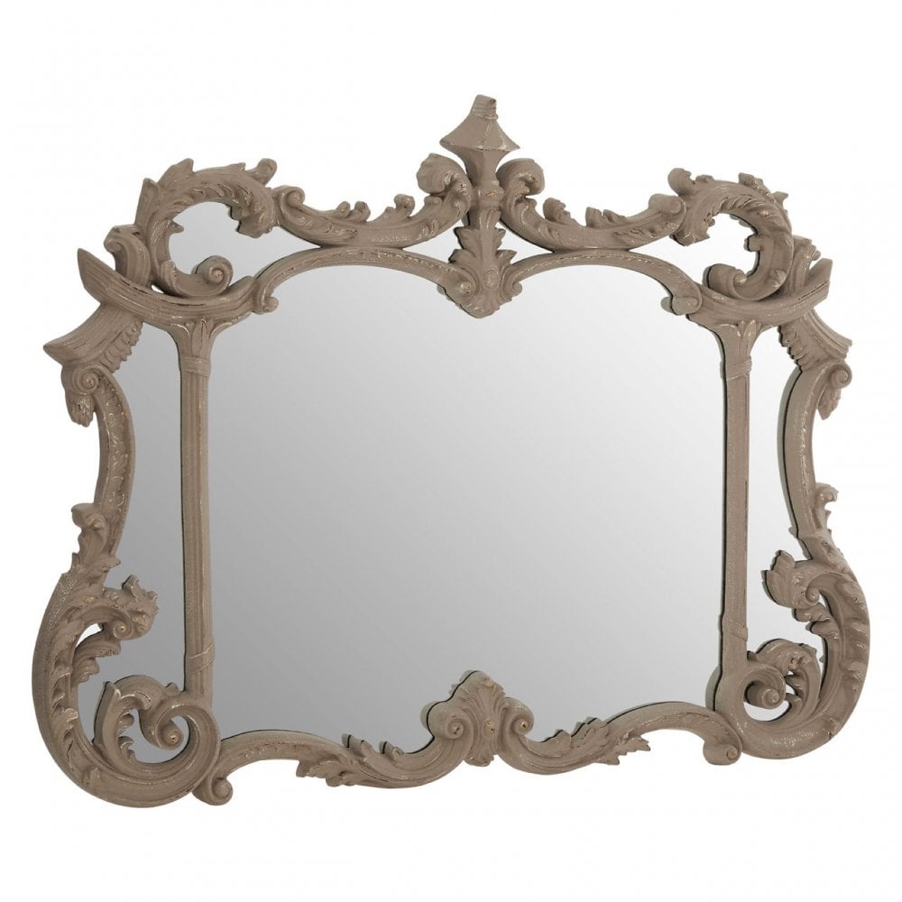 Haniel Wall Mirror, Mirrored Glass, Grey