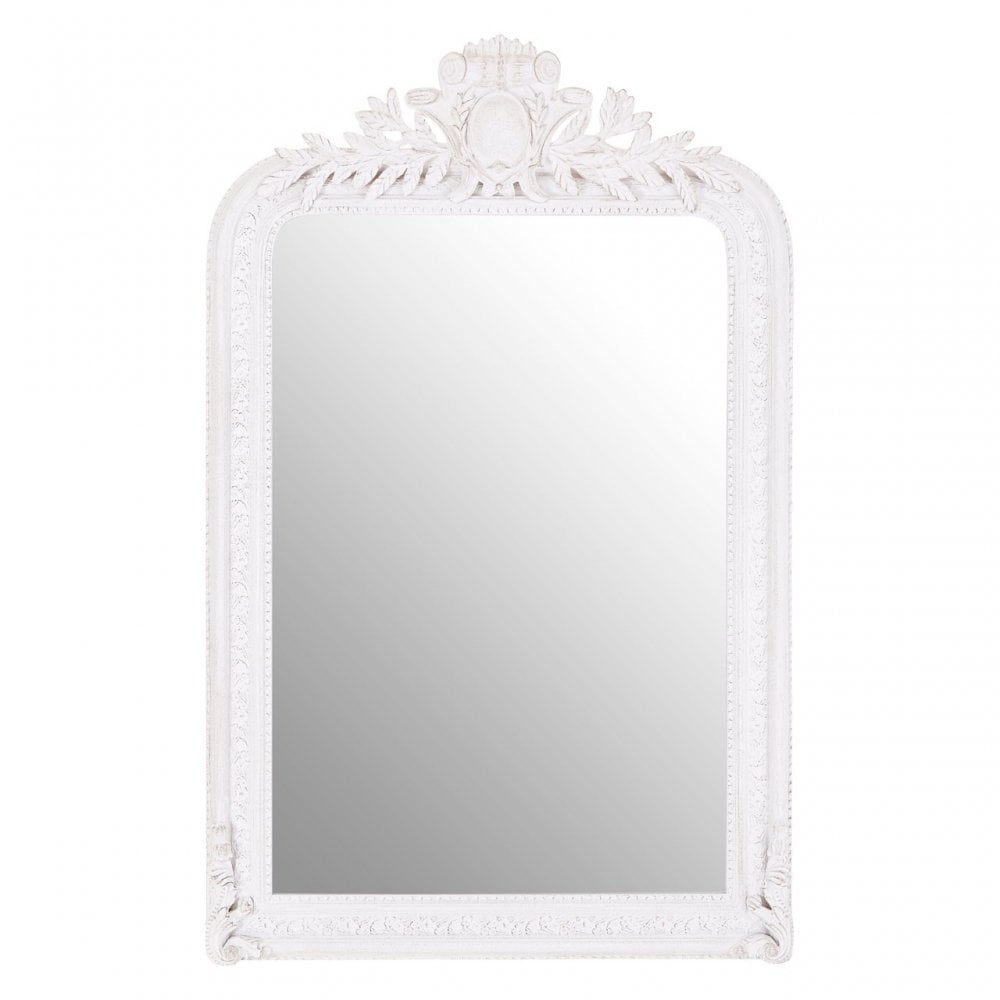 Gloria Stone Grey Wall Mirror, Mirrored Glass, Wood, Grey