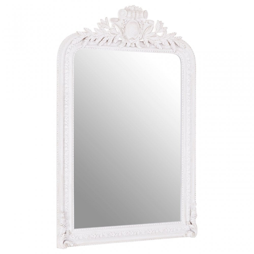 Gloria Stone Grey Wall Mirror, Mirrored Glass, Wood, Grey