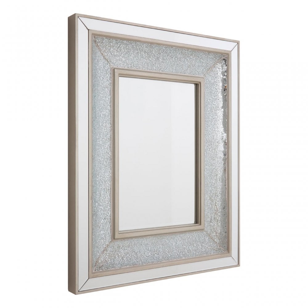 Wallis Wall Mirror, Wood, Mirrored Glass, Silver