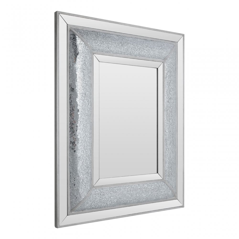 Wendi Wall Mirror, Wood, Mirrored Glass, Silver