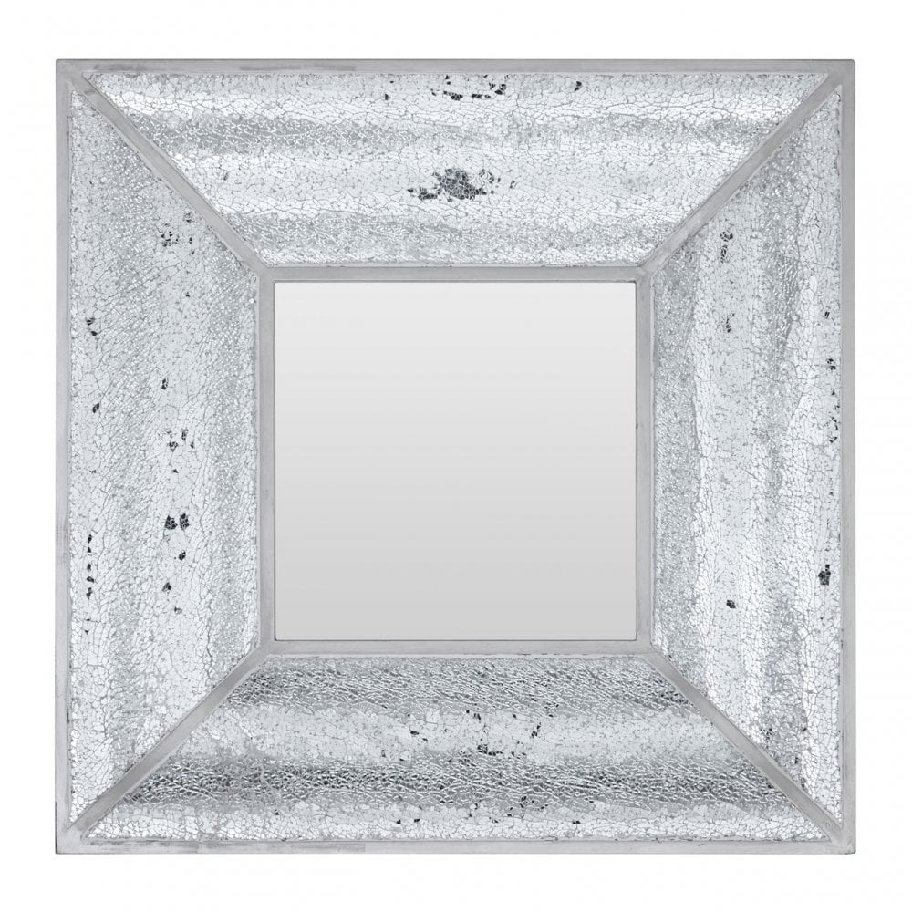 Wonder Wall Mirror, Wood, Mirrored Glass, Silver