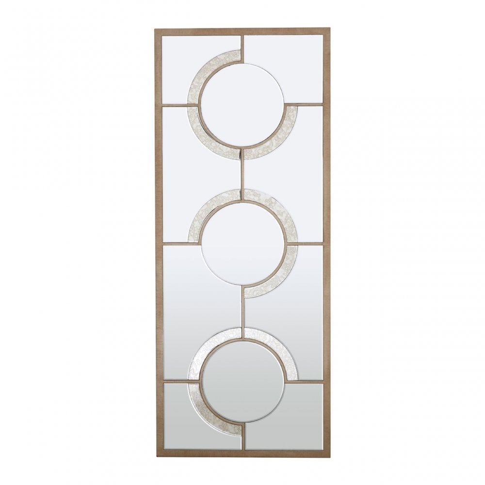 Tuskin Wall Mirror, Wood, Mirrored Glass, Wood