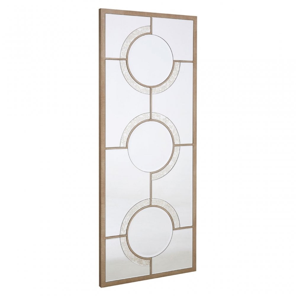 Tuskin Wall Mirror, Wood, Mirrored Glass, Wood