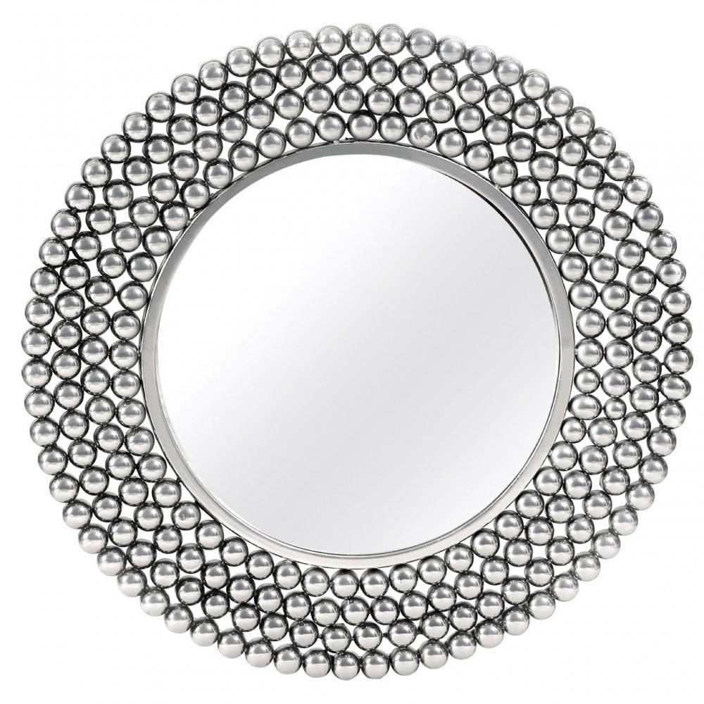 Hamish Wall Mirror, Iron, Mirrored Glass, Silver