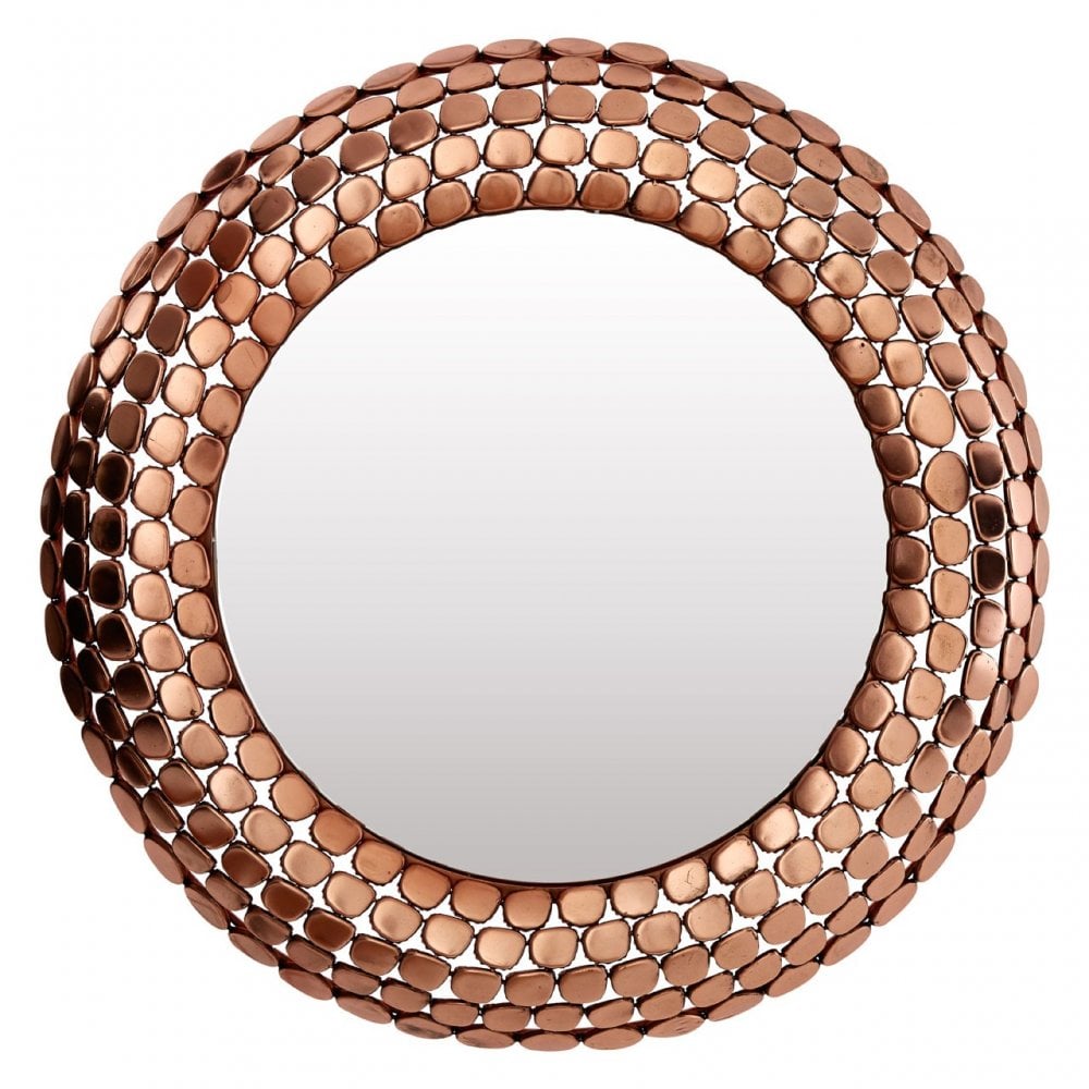 Hamish Wall Mirror, Iron, Mirrored, Copper