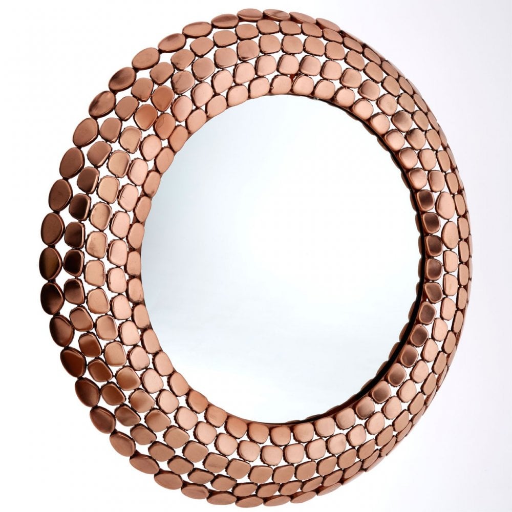 Hamish Wall Mirror, Iron, Mirrored, Copper