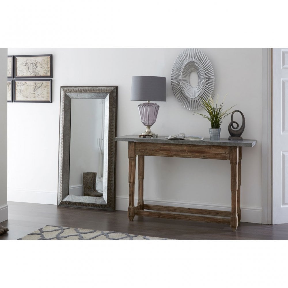 Elementary Wall Mirror, Wood, Mirrored Glass, Grey