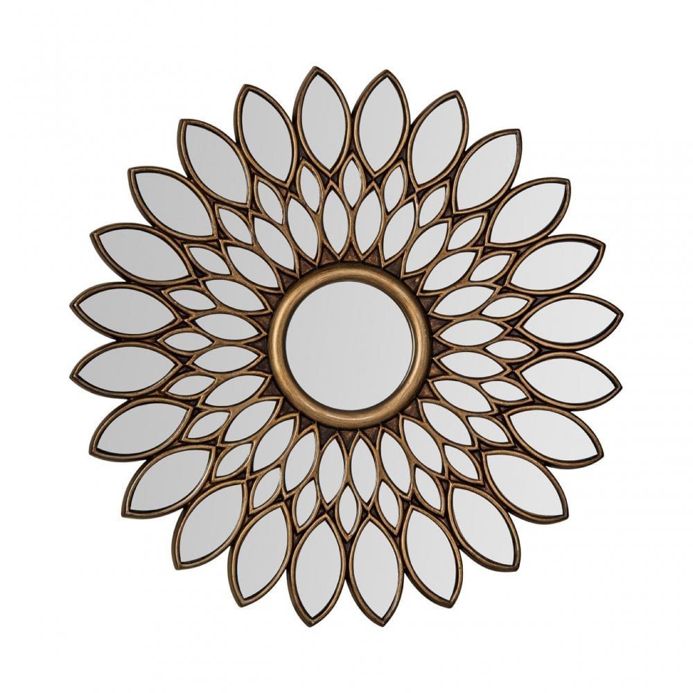 Starl Modern Wall Mirror, Star Shape, Bronze