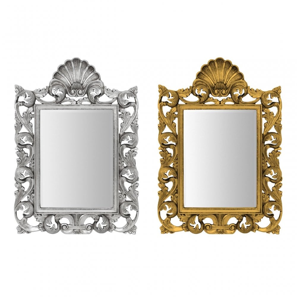 Corelli Wall Mirror, Glass, Silver