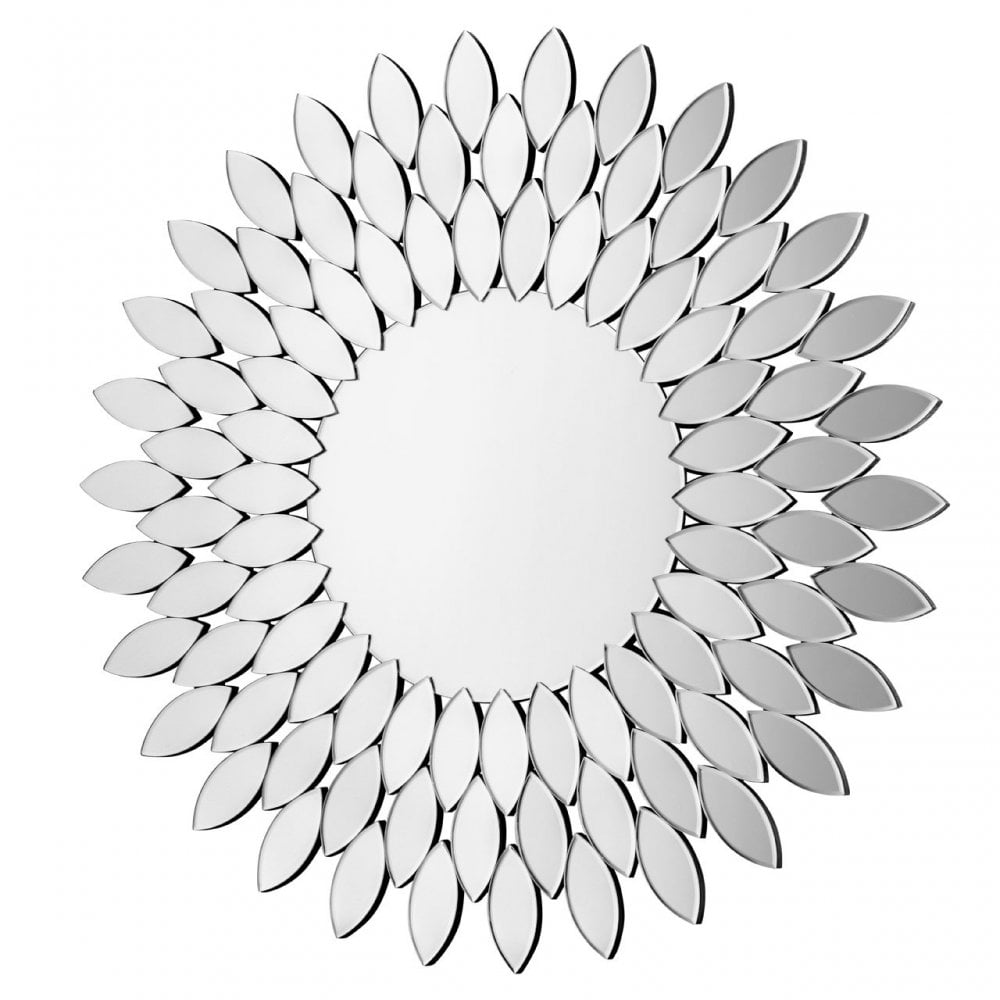 Sylvana Wall Mirror, Glass, Silver