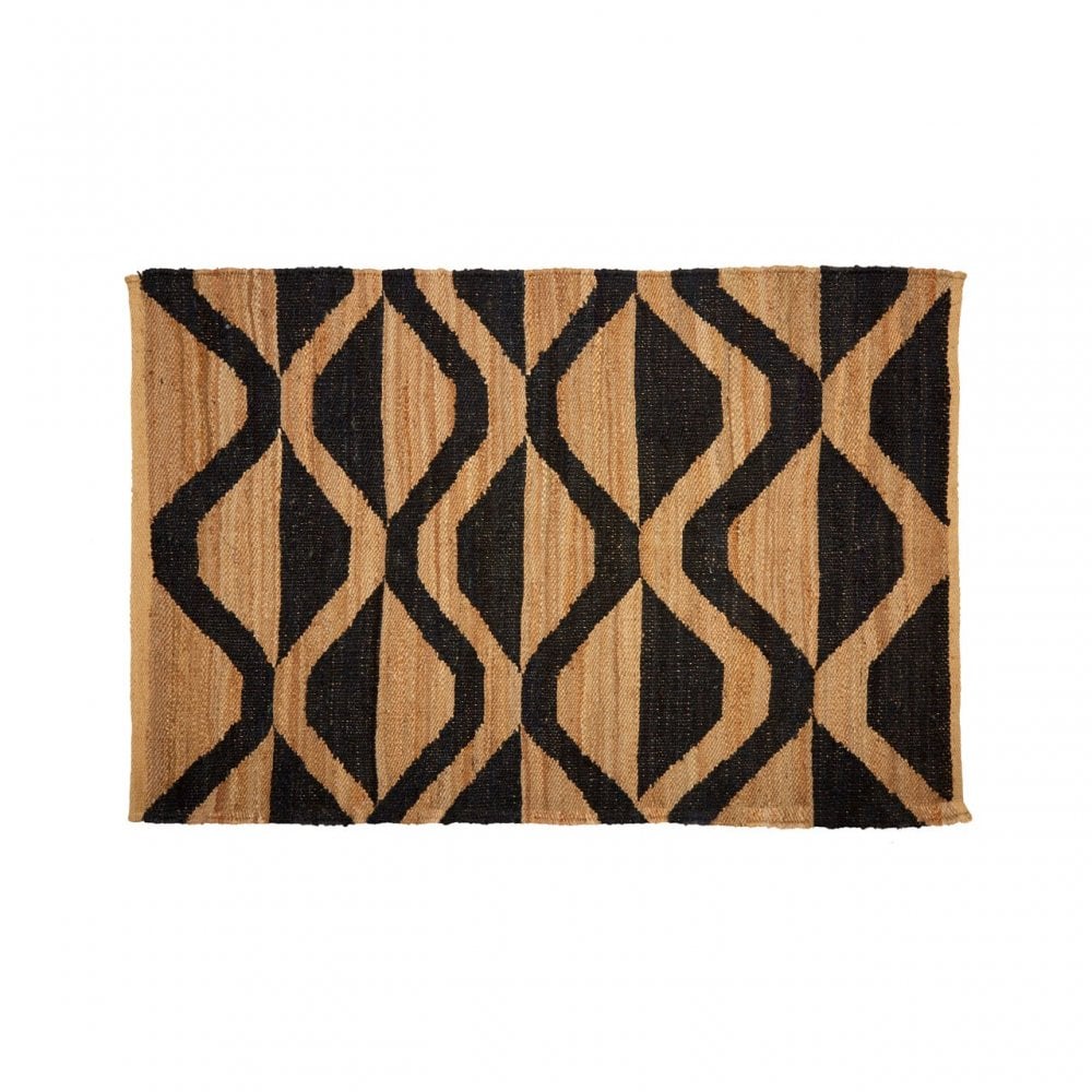 Stitch Small Hemp Rug, Jute, Brown