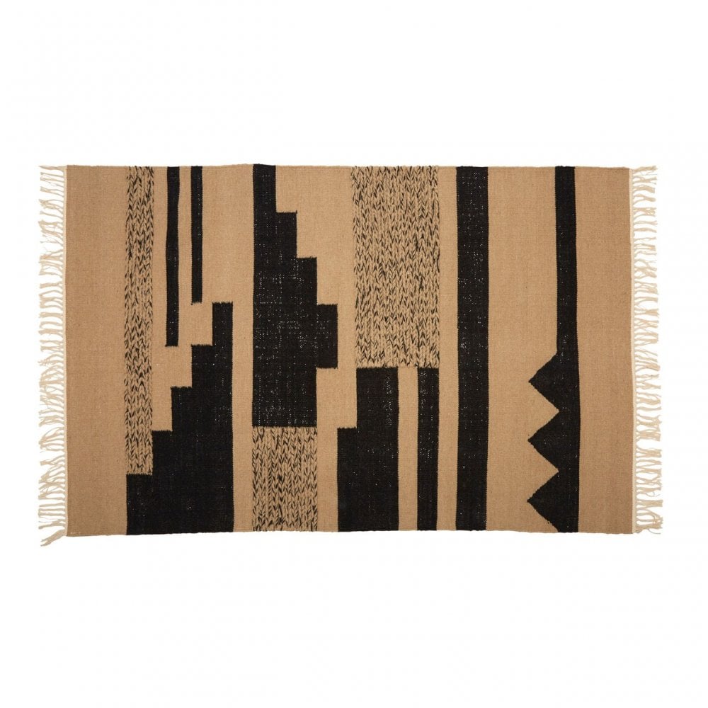 Stitch Small Trenza Rug, Brown